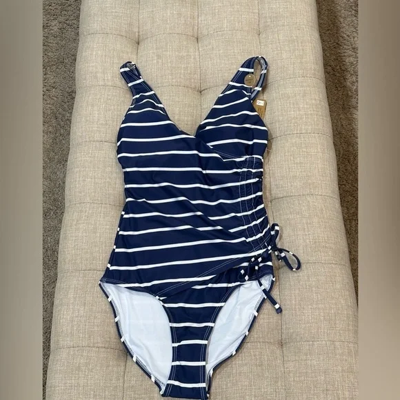 Nip Tuck Swim Torino Stripe Amanda One Piece Swimsuit, Size 4, NWT - Picture 2 of 8